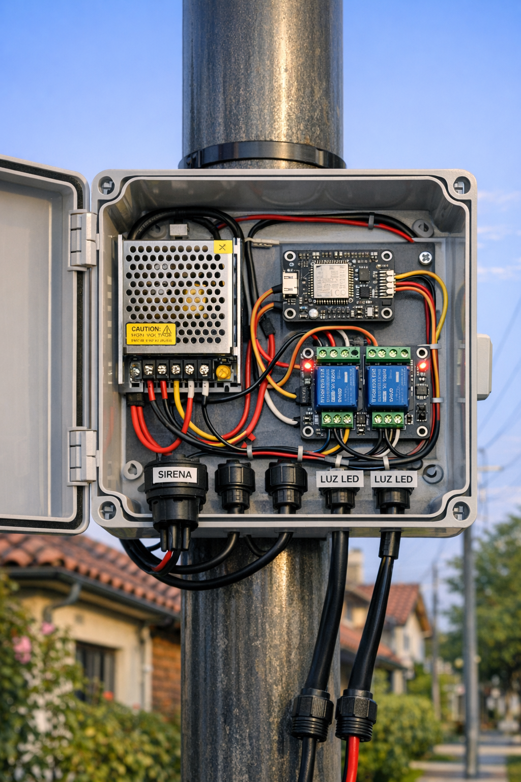 Alarma instalada en la comunidad